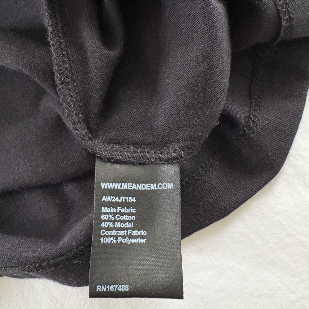 ME+EM Black Blouse with Sheer Tulle Sleeves - Picture 5 of 5